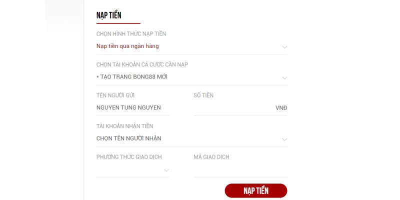 Quy trình nạp tiền Mibet cho tân thủ